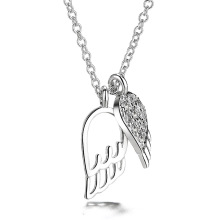 Nouveaux bijoux fantaisie en chine bijoux en argent 925 collier d&#39;ailes d&#39;ange collier pendentif pas cher
